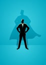 Businessman with superhero shadow Royalty Free Stock Photo