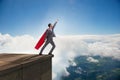 The businessman superhero successful in career ladder concept Royalty Free Stock Photo