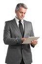 Businessman with tablet Royalty Free Stock Photo