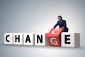 The businessman taking chance for change Royalty Free Stock Photo