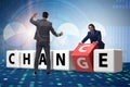 The businessman taking chance for change Royalty Free Stock Photo