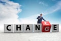 The businessman taking chance for change Royalty Free Stock Photo