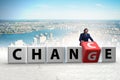 The businessman taking chance for change Royalty Free Stock Photo