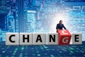 The businessman taking chance for change Royalty Free Stock Photo