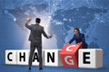 The businessman taking chance for change Royalty Free Stock Photo