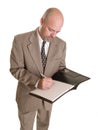 Businessman taking notes Royalty Free Stock Photo