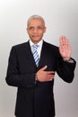 Businessman Taking Oath Royalty Free Stock Photo