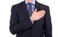 Businessman taking oath. Royalty Free Stock Photo