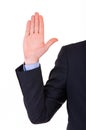 Businessman taking oath. Royalty Free Stock Photo