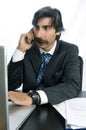 Businessman Talking Business on His Mobile Phone Royalty Free Stock Photo