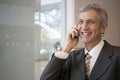 Businessman talking on cellphone Royalty Free Stock Photo