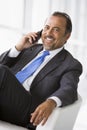 Businessman talking on mobile phone Royalty Free Stock Photo