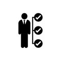 Businessman tasks items list icon - vector iconic design