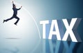 Businessman in tax evasion avoidance concept Royalty Free Stock Photo