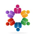 Businessman team corporation icon vector