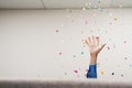 Businessman throwing confetti in the air Royalty Free Stock Photo