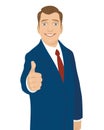 Businessman thumb up gesture Royalty Free Stock Photo