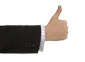 Businessman hand with thumb up isolated on white background Royalty Free Stock Photo