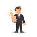 Businessman with thumb up