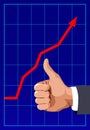 Businessman thumbs up Royalty Free Stock Photo