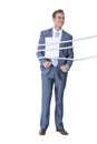A businessman tie up by rope Royalty Free Stock Photo