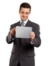 Businessman With touch Pad Royalty Free Stock Photo