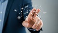 Businessman Touching Digital Network Interface with 20251218 Royalty Free Stock Photo