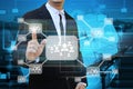 Businessman touth icon of social network Royalty Free Stock Photo