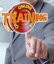 Businessman and training signal Royalty Free Stock Photo