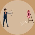 Businessman try to break the target,fail Royalty Free Stock Photo