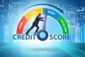 Businessman trying to improve credit score