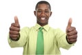 Businessman with Two Thumbs Up Royalty Free Stock Photo