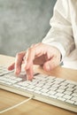 Businessman typing on his camputer Royalty Free Stock Photo