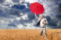 Businessman umbrella