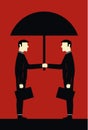 Businessman Umbrella Cooperation