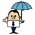 Businessman umbrella