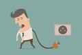 Businessman unplug Royalty Free Stock Photo