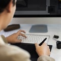 Businessman Using Browser Using Computer Concept Royalty Free Stock Photo