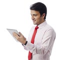 Businessman using digital tablet