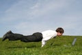 Businessman using laptop Royalty Free Stock Photo