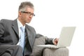 Businessman using laptop Royalty Free Stock Photo