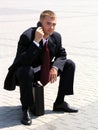 Businessman using a mobile phone Royalty Free Stock Photo