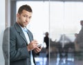 Businessman using smartphone Royalty Free Stock Photo