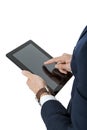 Businessman using a tablet computer Royalty Free Stock Photo