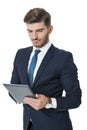 Businessman using a tablet computer Royalty Free Stock Photo