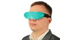 Businessman with virtual glasses