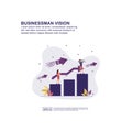 Businessman vision concept vector illustration flat design for presentation, social media promotion, banner, and more