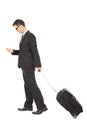 Businessman walking with briefcase Royalty Free Stock Photo