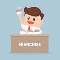 Businessman want to expand his business, Franchise Concept.