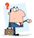 Businessman watching the clock Royalty Free Stock Photo